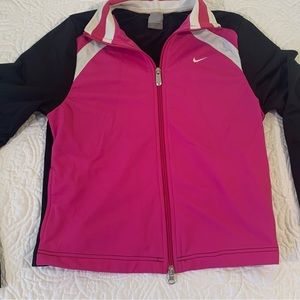 Nike Women’s Windbreaker Full Zip Lightweight Jacket Women's Medium Pink Black.